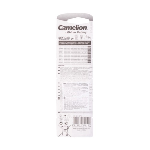Батарейка CAMELION Lithium CR1216-BP5 5 шт. в блистере