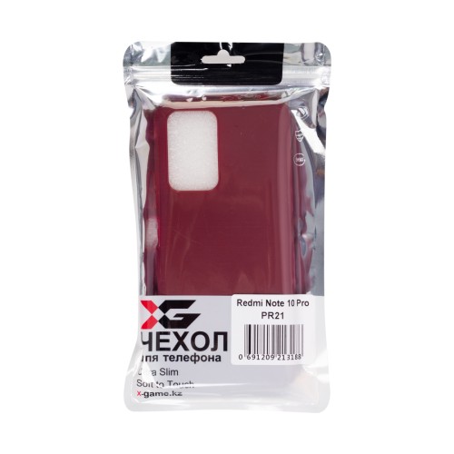 Чехол для телефона X-Game XG-PR21 для Redmi Note 10 Pro TPU Бордовый